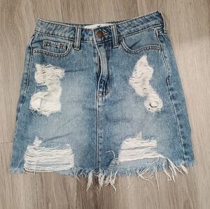 Hollister Blue Distressed Jean Shorts